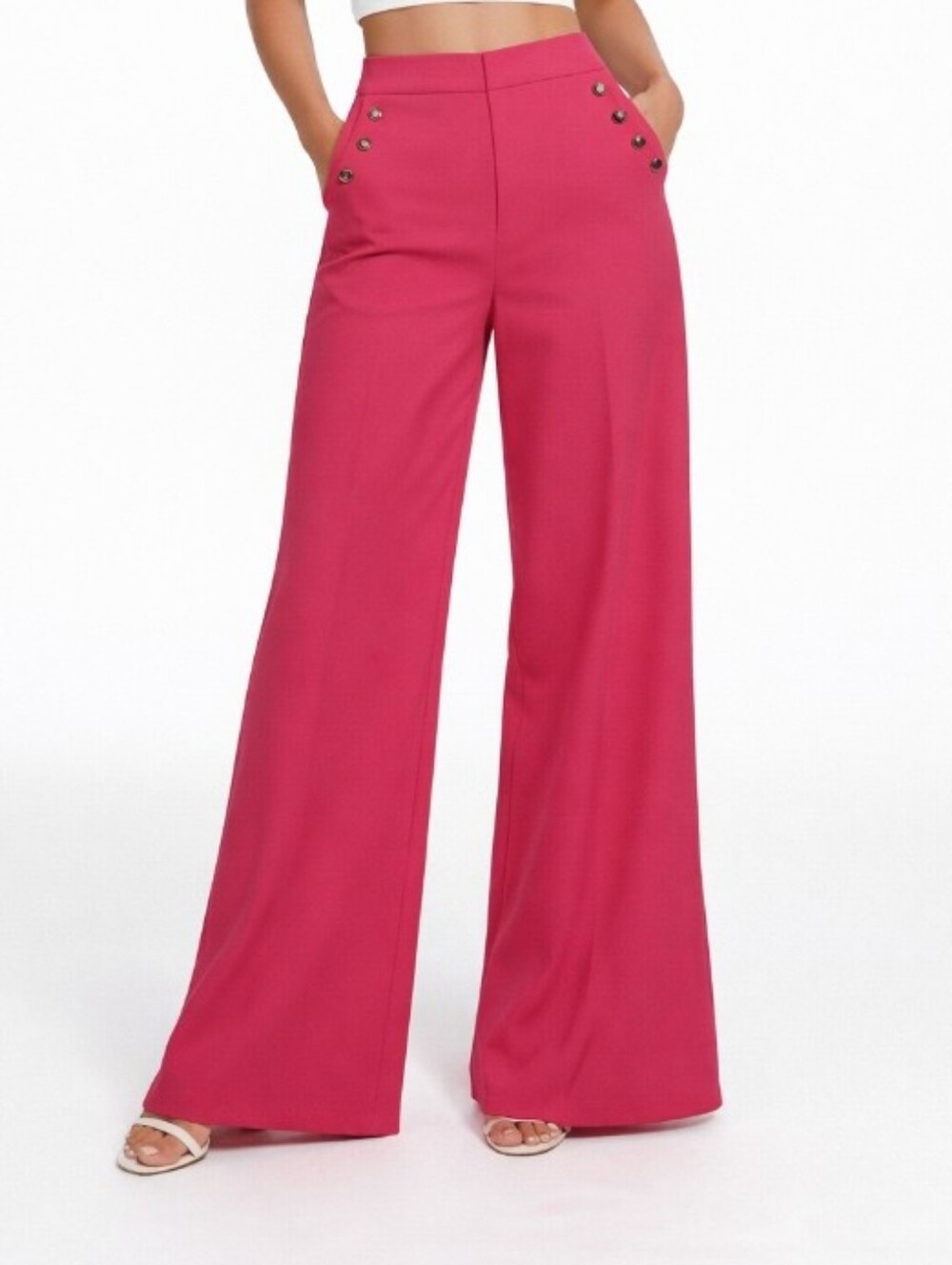 Haver & Blair Pink Wide Leg Commander Pants Small